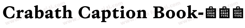 Crabath Caption Book字体转换